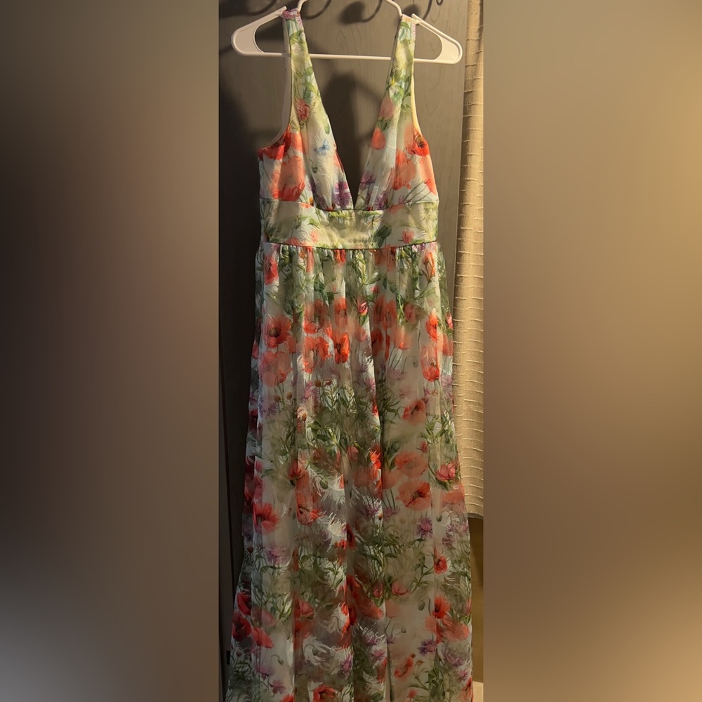 Floral long dress.
